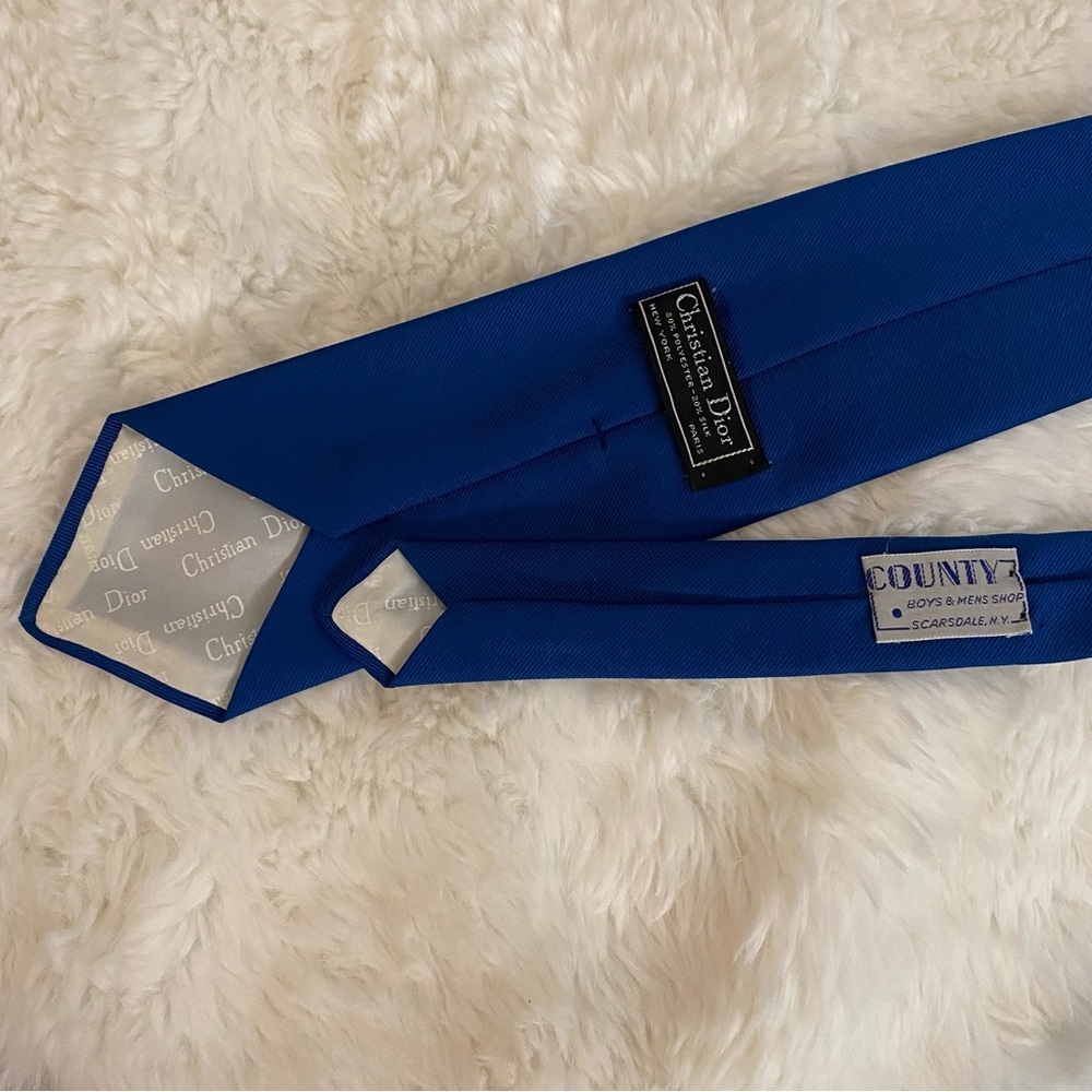 Christian Dior Cobalt Blue Neck Tie - Picture 7 of 13